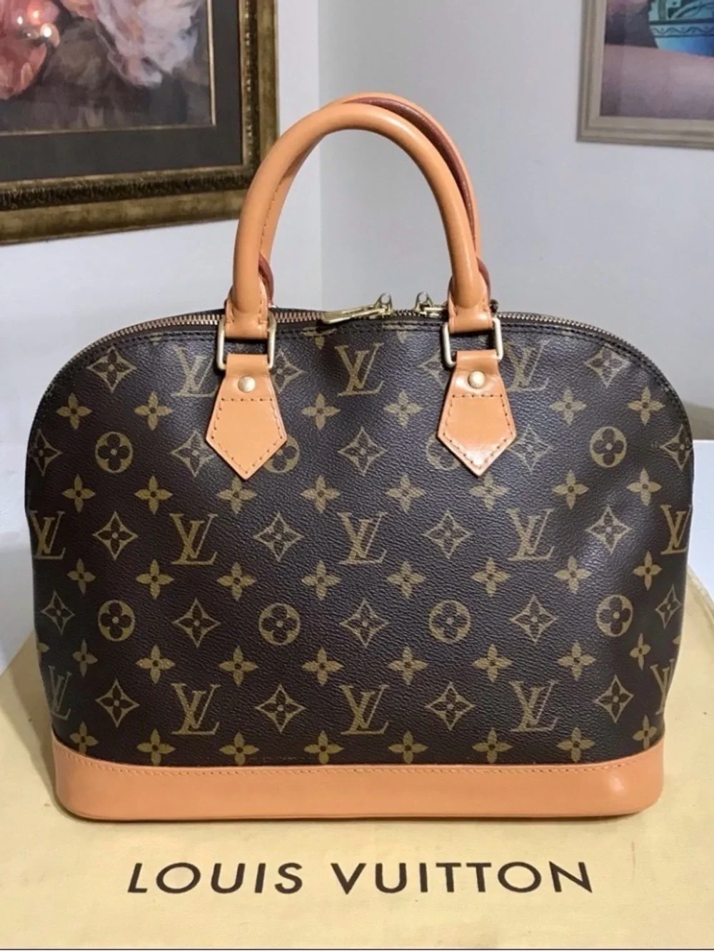 Beautiful Louis Vuitton Monogram Alma PM Handbag